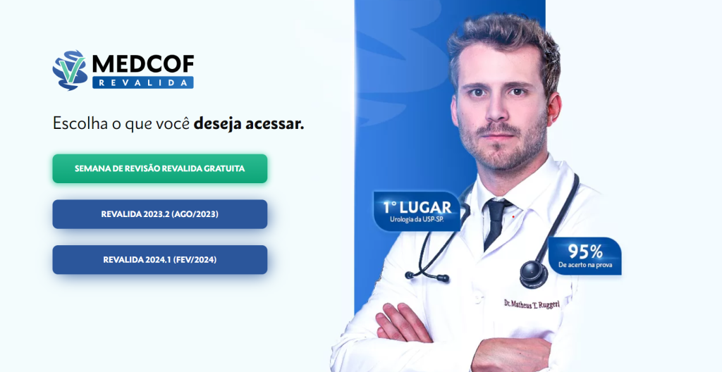 Confira então o Revalida 2023 - Curso Medcof Revalida